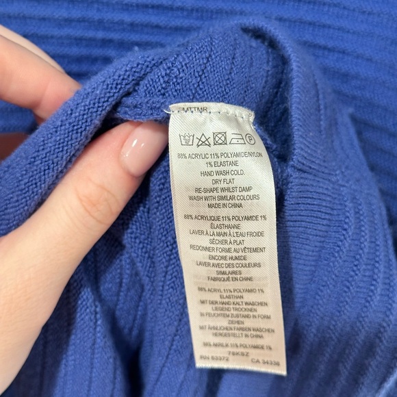 French Connection Blue Turtleneck Sweater - Picture 2 of 6